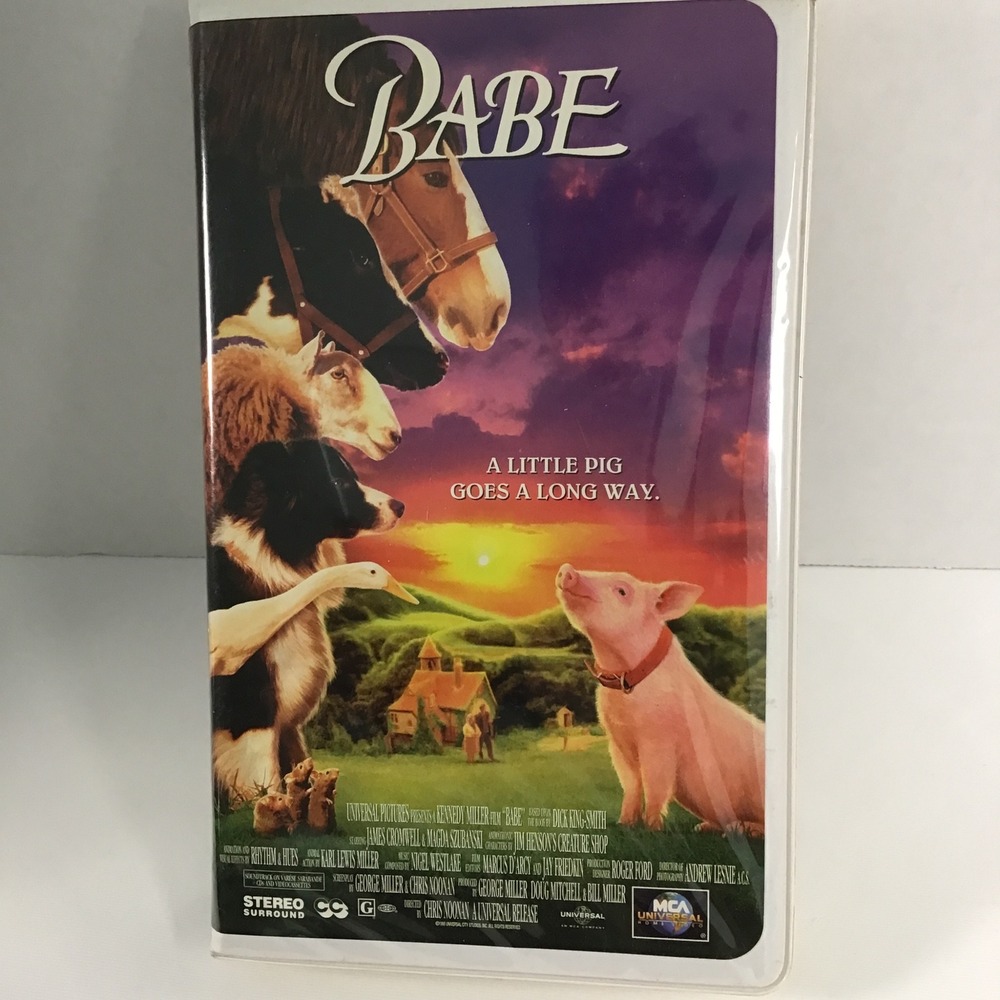 Babe VHS 1995 MCA Universal Home Video Family Movie Clamshell Case 82453